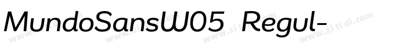 MundoSansW05  Regul字体转换